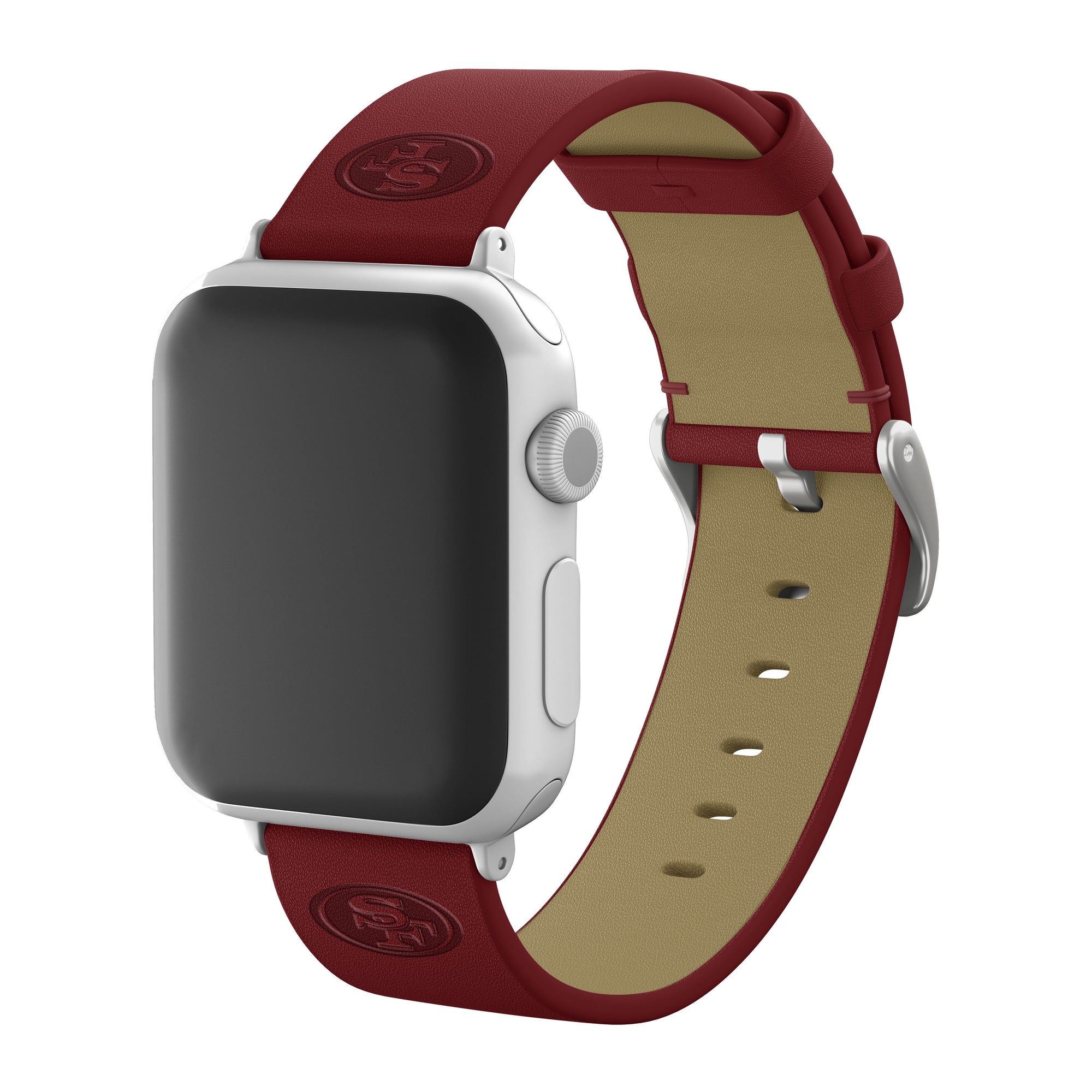 Game Time San Francisco 49ers Apple Leather Watch Band - USA Sewn