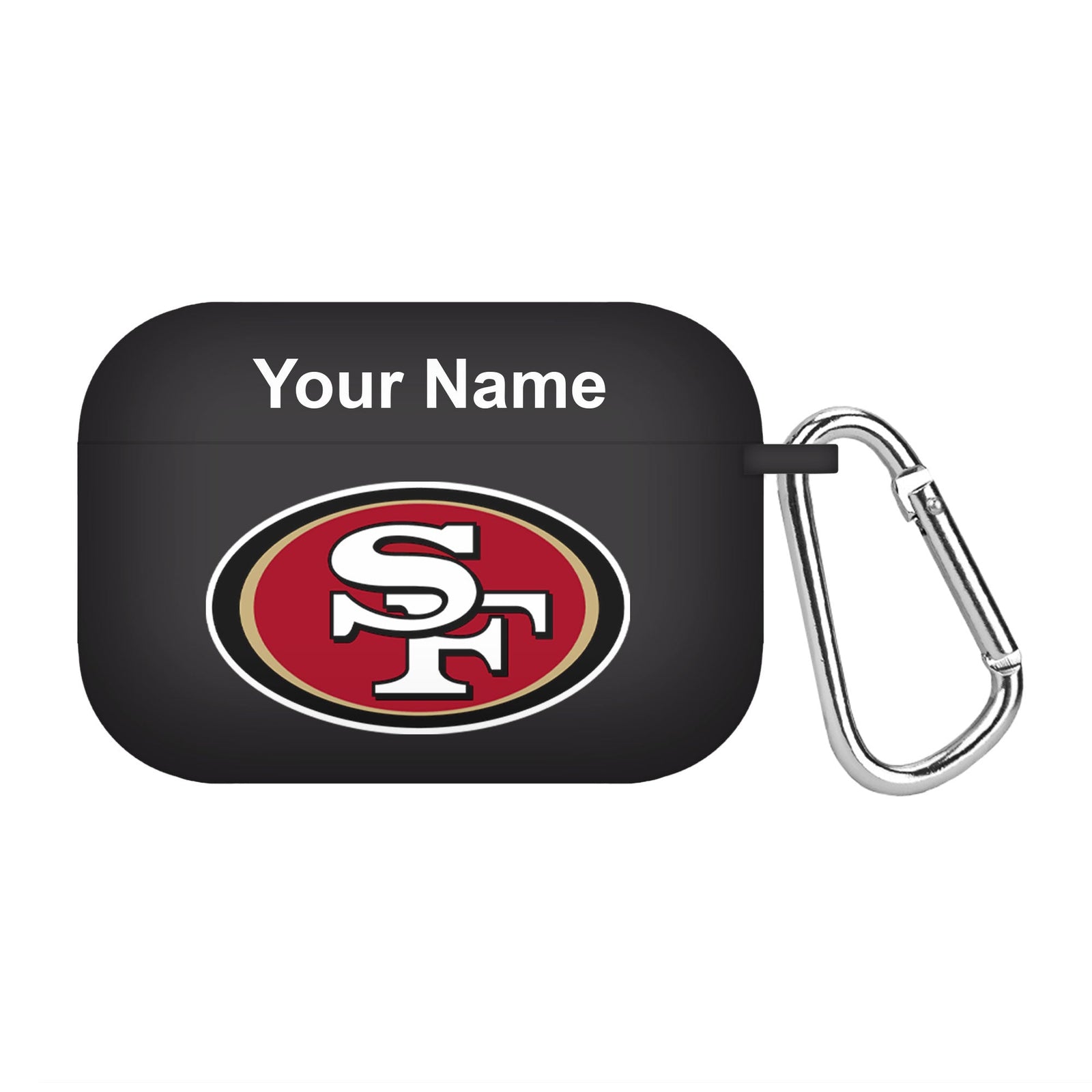 San Francisco 49ers Custom Name HD Apple AirPods Pro 1 & 2 Case Cover (Black)