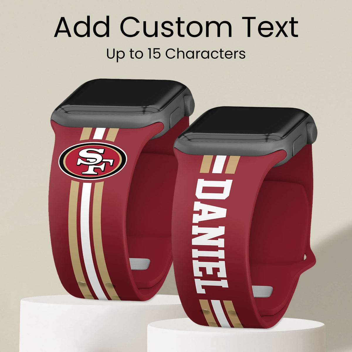 San Francisco 49ers Custom Name HD Apple Watch Band