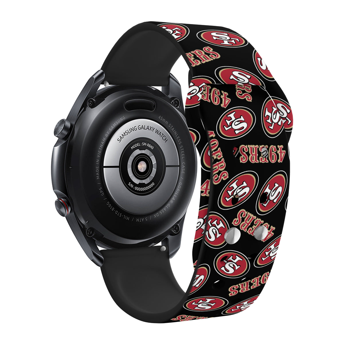 Game Time San Francisco 49ers HD Watch Band Compatible with Samsung Galaxy Watch
