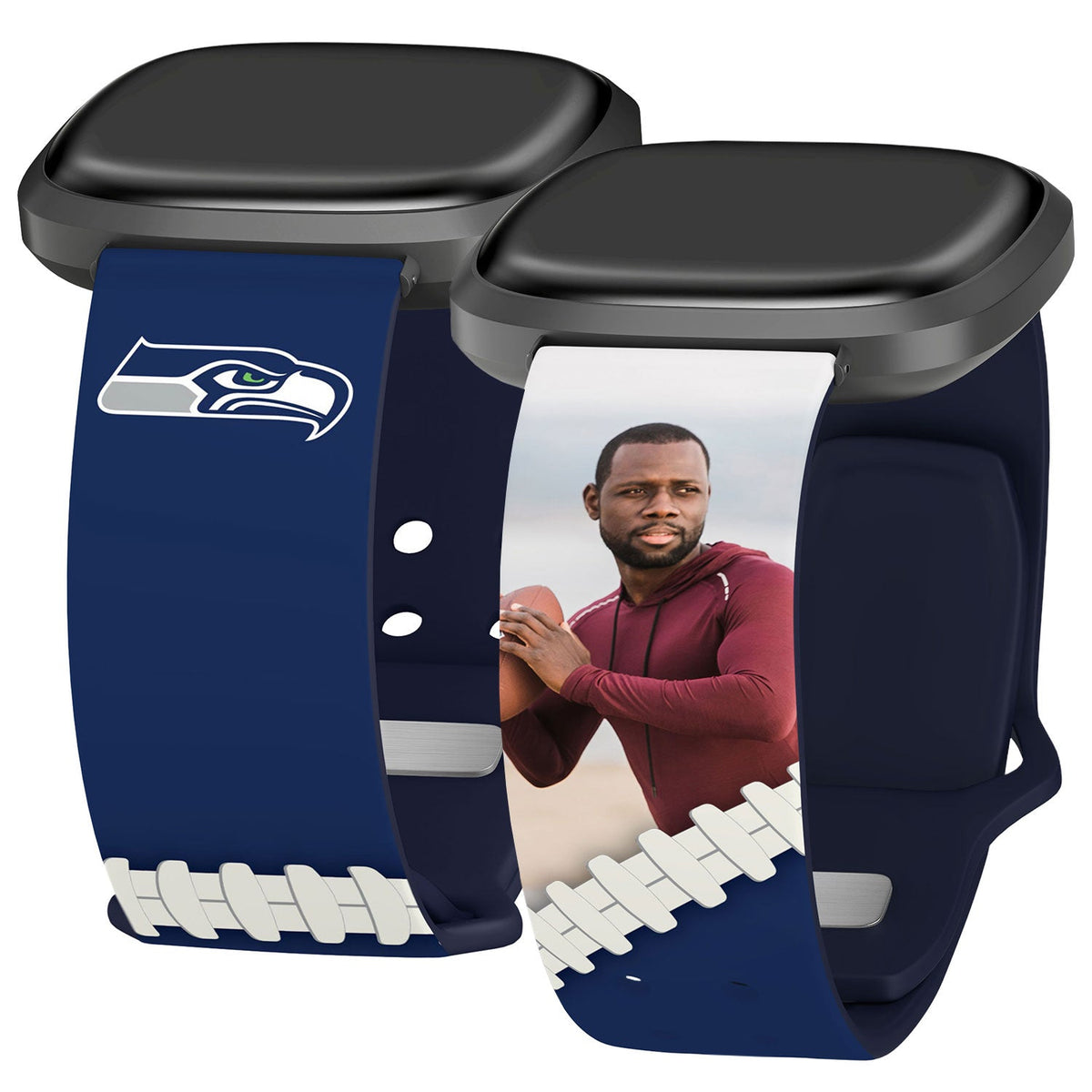 Seattle Seahawks Custom Photo HD Fitbit Versa 3 &amp; Sense Watch Band