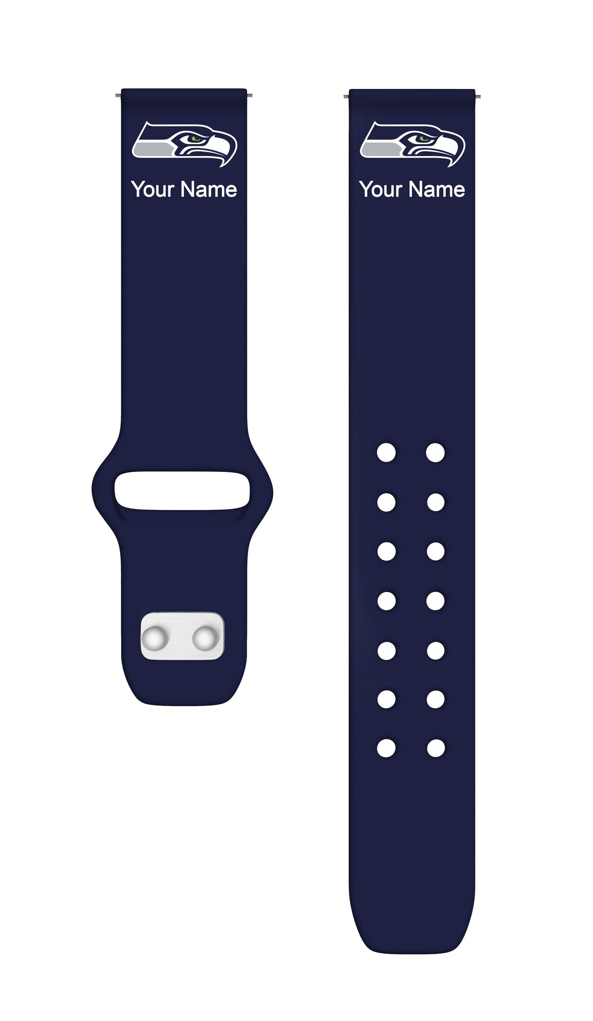 GAME TIME Seattle Seahawks Custom Name HD Quick Change Watch Band