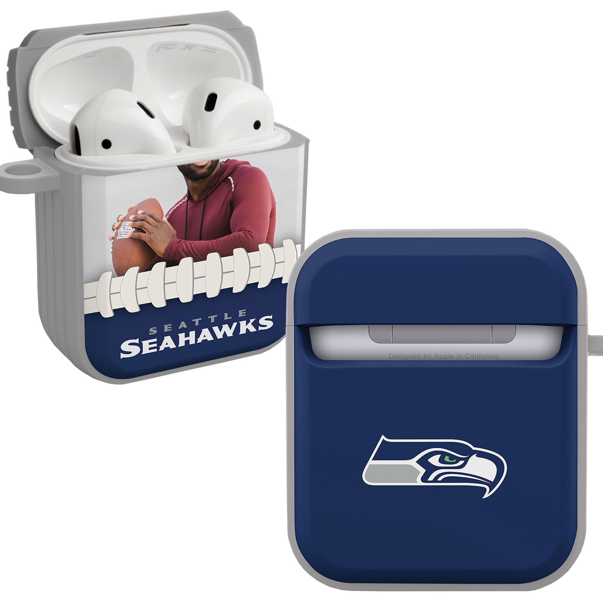 Seattle Seahawks Custom Photo HDX Apple AirPods Gen 1 & 2 Case Cover