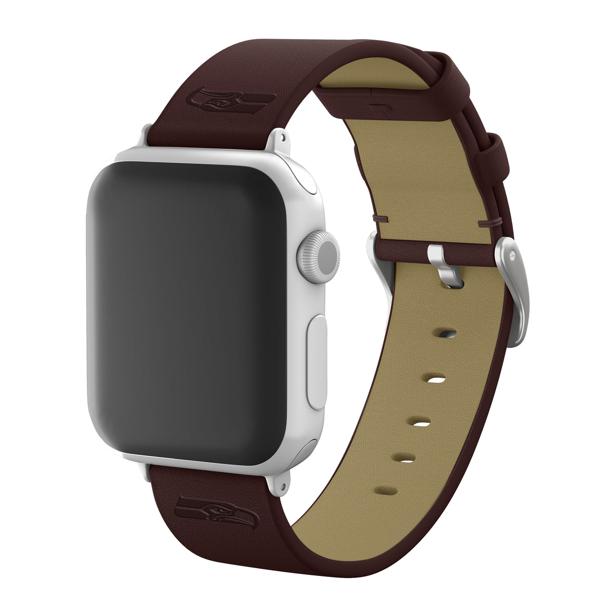 Game Time Seattle Seahawks Apple Leather Watch Band - USA Sewn