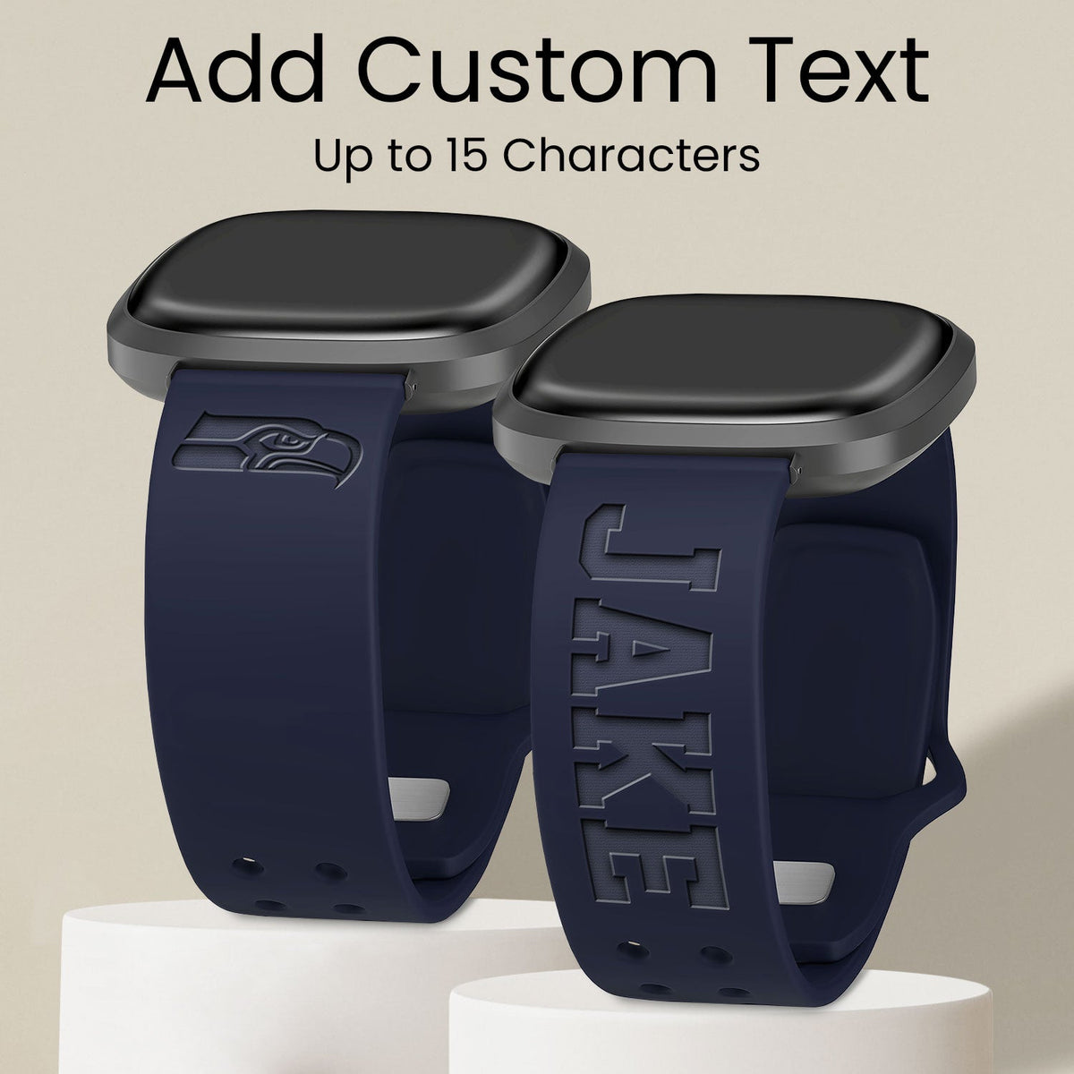 Seattle Seahawks Custom Engraved Fitbit Versa 3 and Sense Watch Band