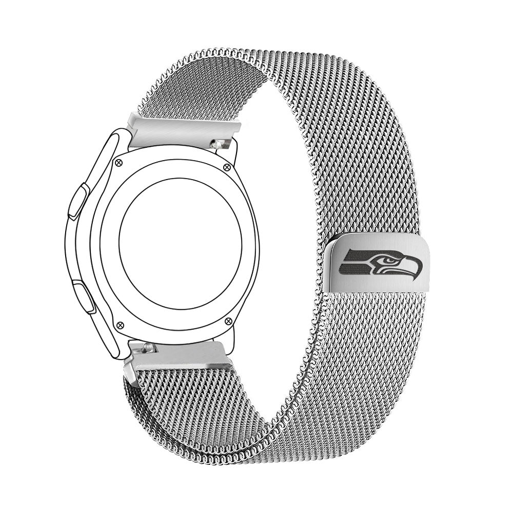 Seattle Seahawks Quick Change Stainless Steel Watch Band - Game Time Bands