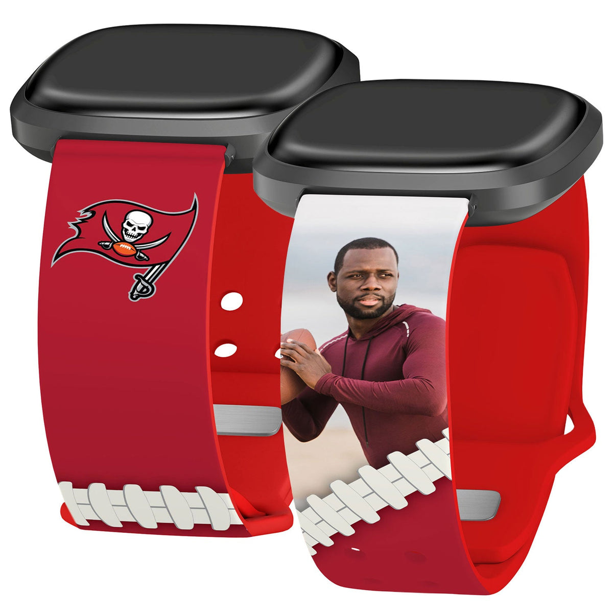 Tampa Bay Buccaneers Custom Photo HD Fitbit Versa 3 &amp; Sense Watch Band