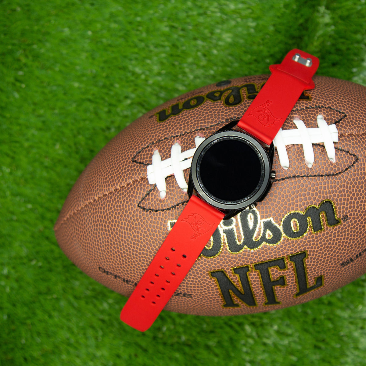 Tampa Bay Buccaneers Engraved Samsung Watch Band And Buds Pro Combo