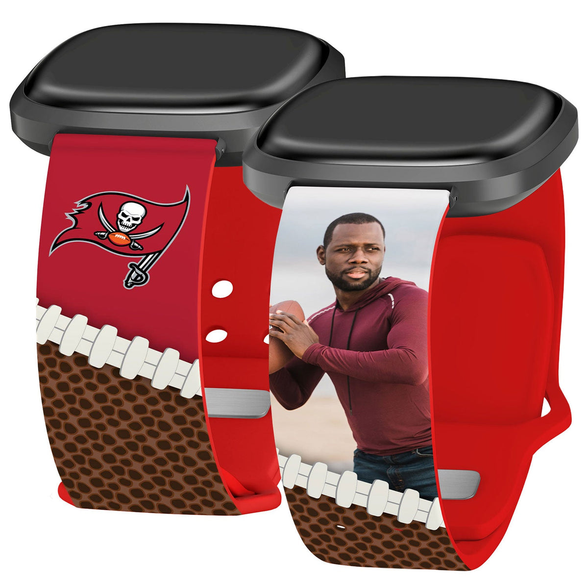 Tampa Bay Buccaneers Custom Photo HD Fitbit Versa 3 &amp; Sense Watch Band