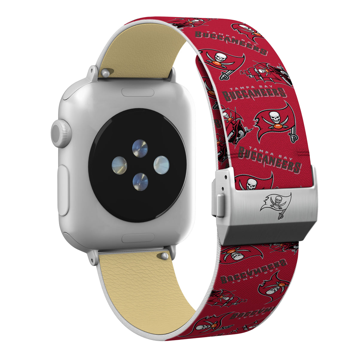 Tampa Bay Buccaneers Full Print Watch Band With Engraved Buckle - AffinityBands