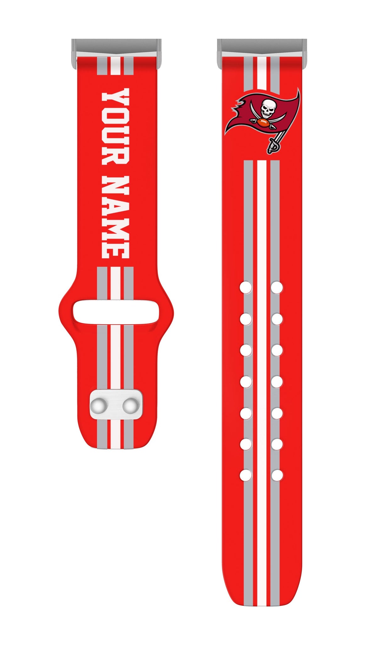 Tampa Bay Buccaneers Custom Name HD Fitbit Versa 3 and Sense Watch Band