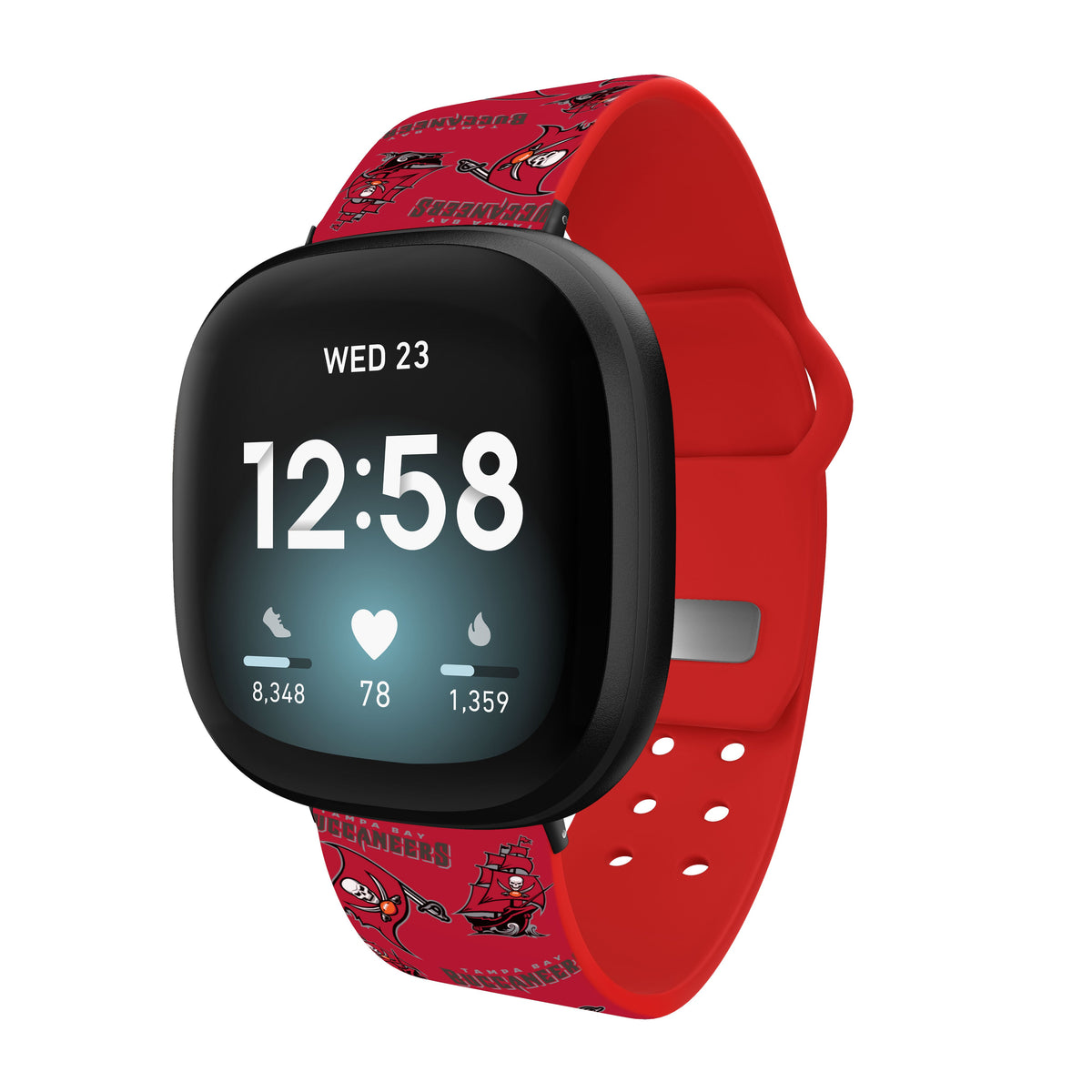 Tampa Bay Buccaneers HD Fitbit Versa 3 and Sense Watch Band