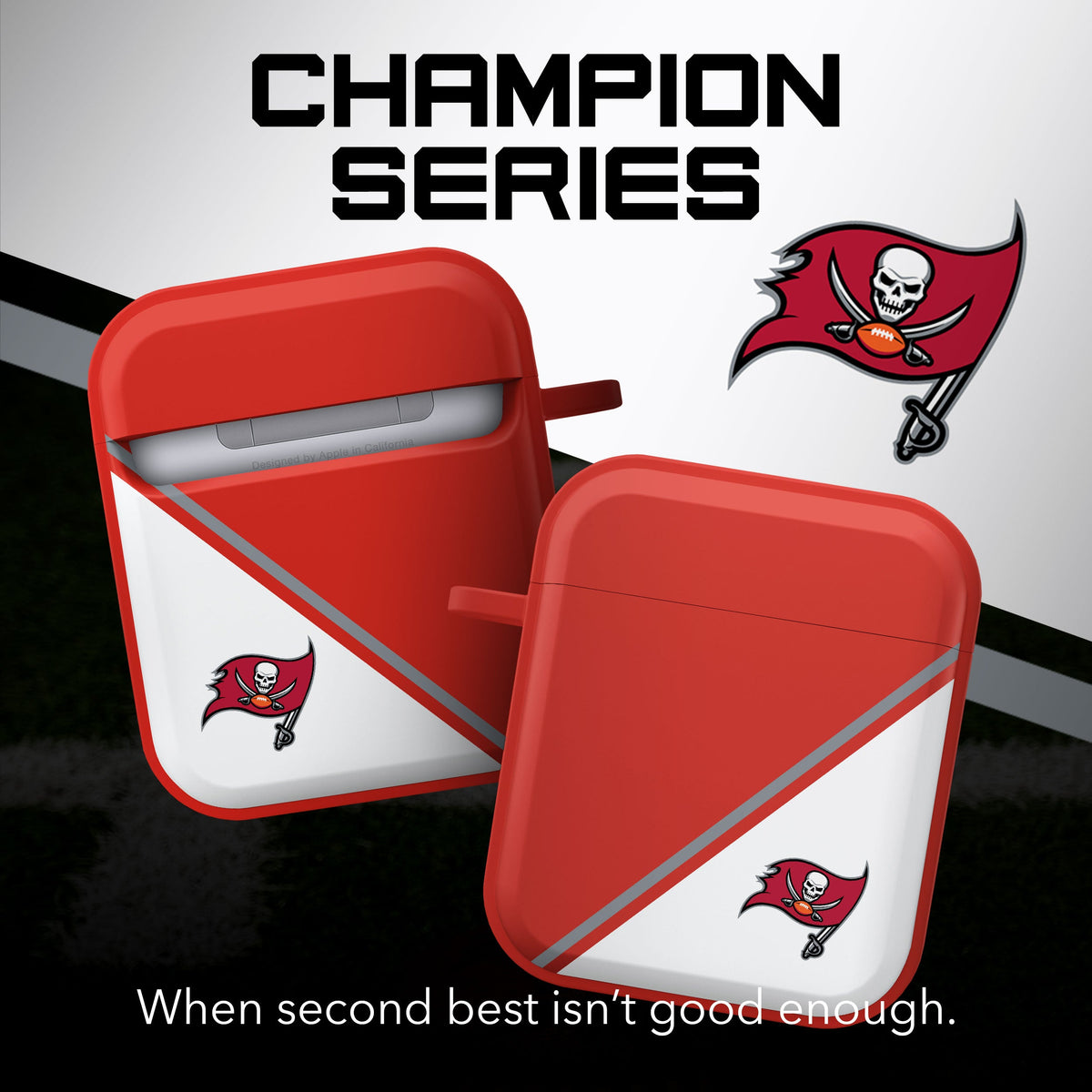 Tampa Bay Buccaneers HDX Champion Series Apple AirPods Gen 1 &amp; 2 Case Cover