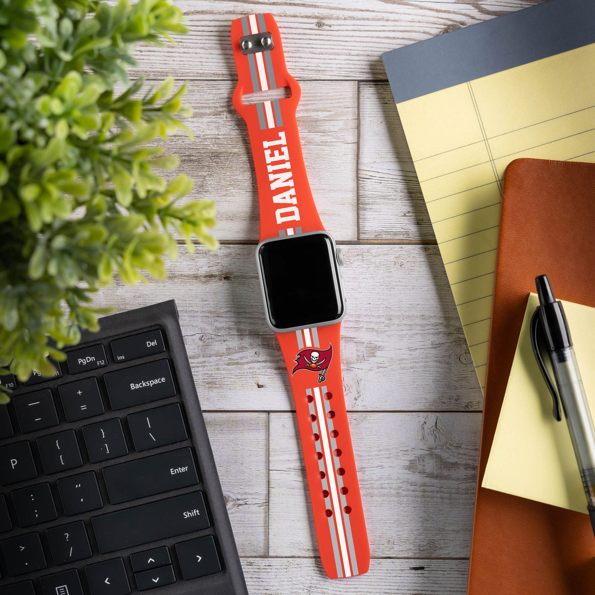 Tampa Bay Buccaneers Custom Name HD Apple Watch Band