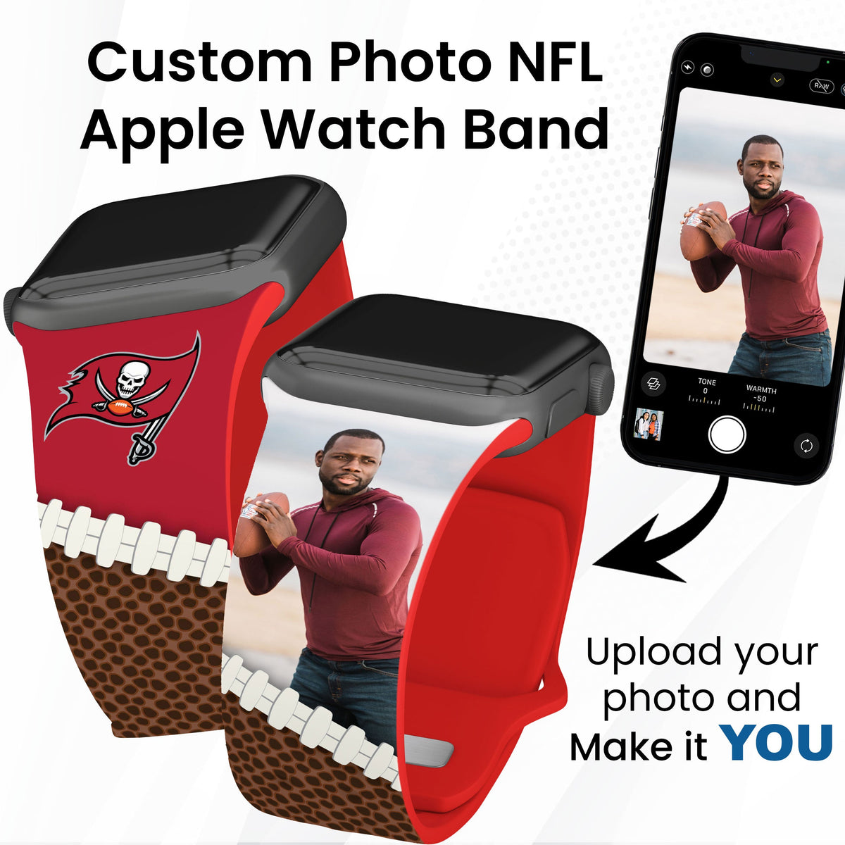 Tampa Bay Buccaneers Custom Photo HD Apple Watch Band
