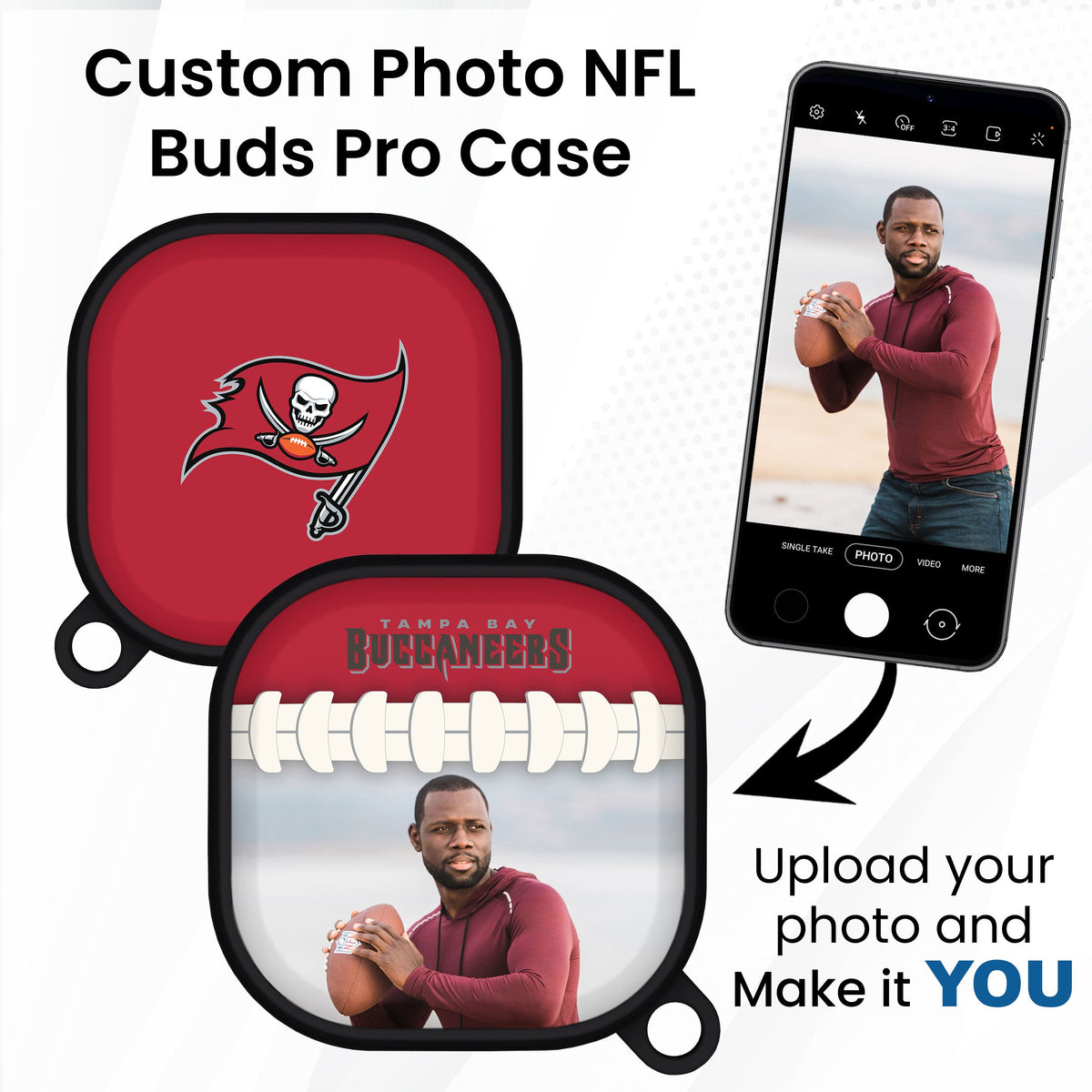 Tampa Bay Buccaneers Custom Photo HDX Samsung Galaxy Buds Pro Case Cover