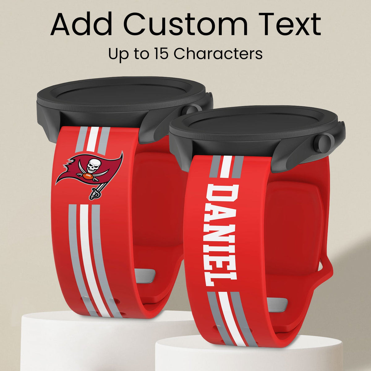 Tampa Bay Buccaneers Custom Name HD Watch Band