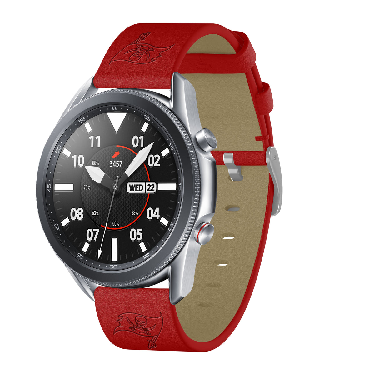 Tampa Bay Buccaneers Quick Change Leather Watch Band - USA Sewn - AffinityBands