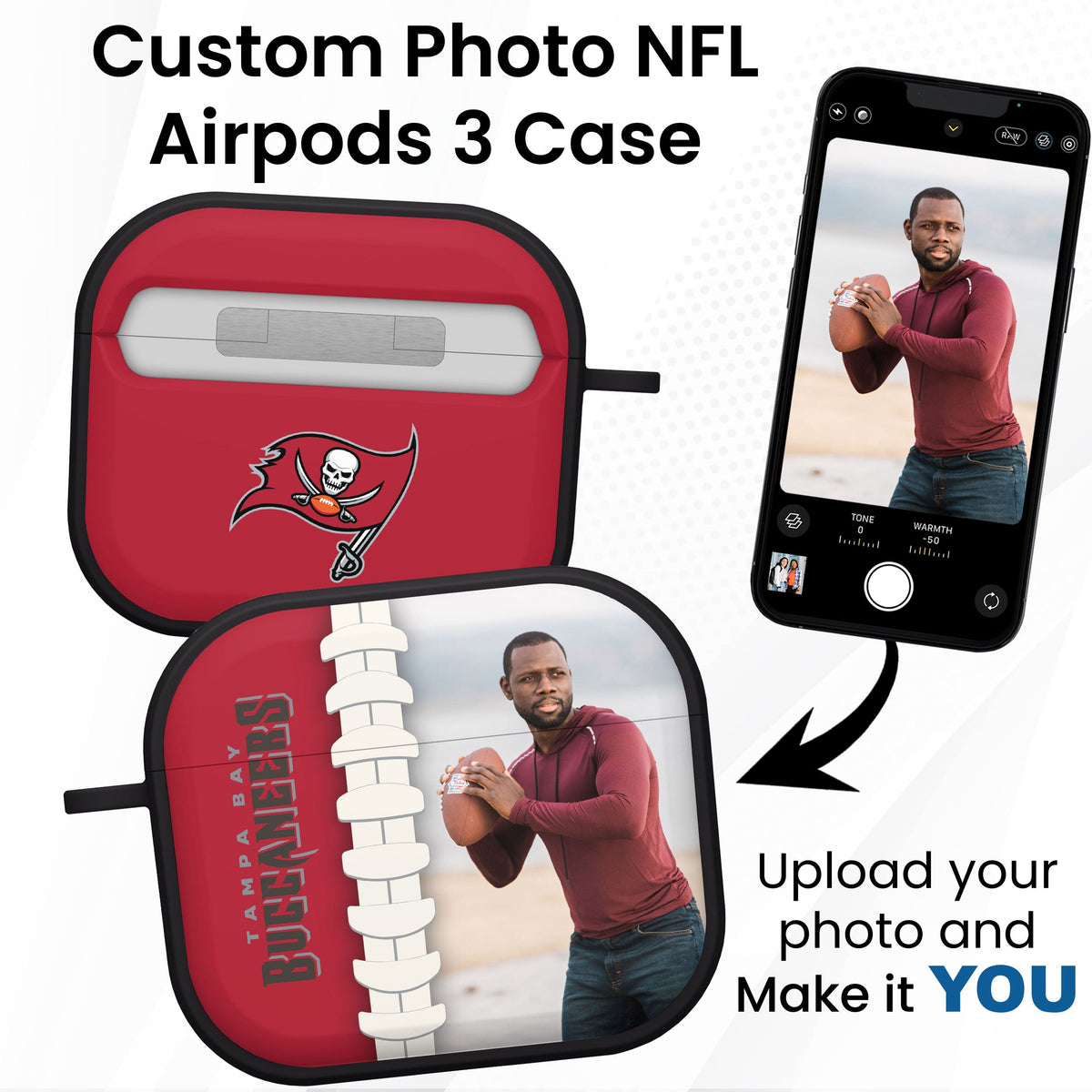 Tampa Bay Buccaneers Custom Photo HDX Apple AirPods Gen 3 Case Cover