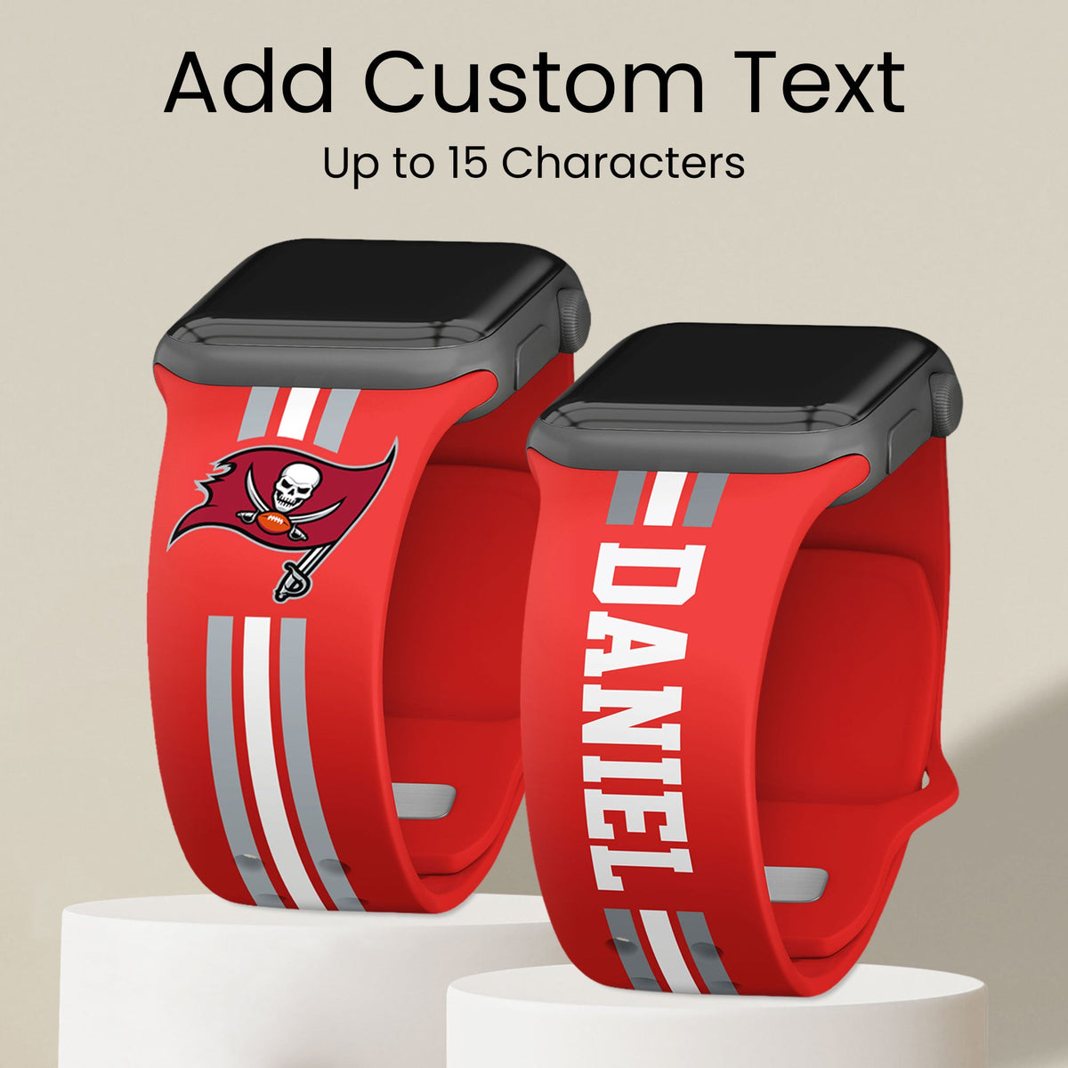 Tampa Bay Buccaneers Custom Name HD Apple Watch Band