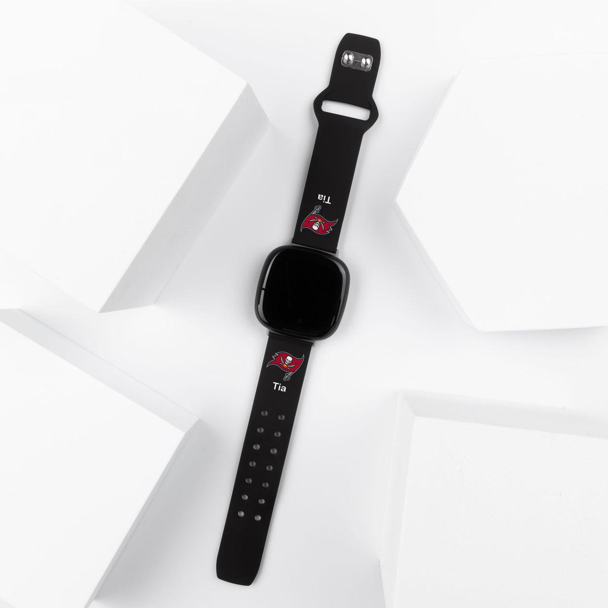 GAME TIME Tampa Bay Buccaneers Custom Name HD FitBit Versa 3 &amp; Sense Watch Band
