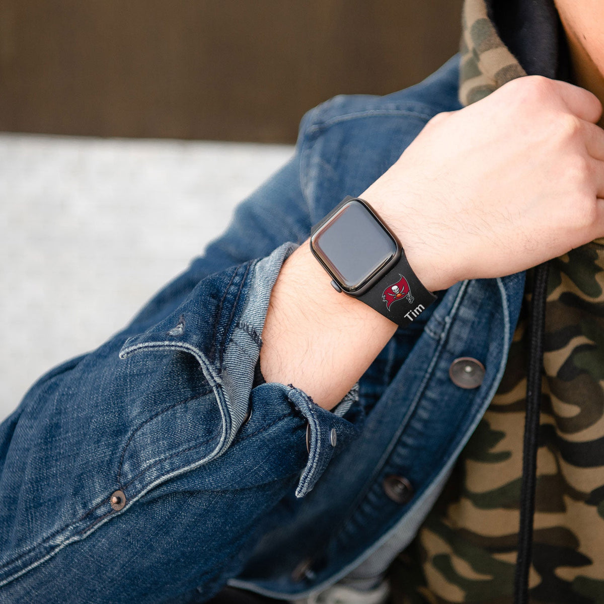 Tampa Bay Buccaneers Custom Name HD Apple Watch Band