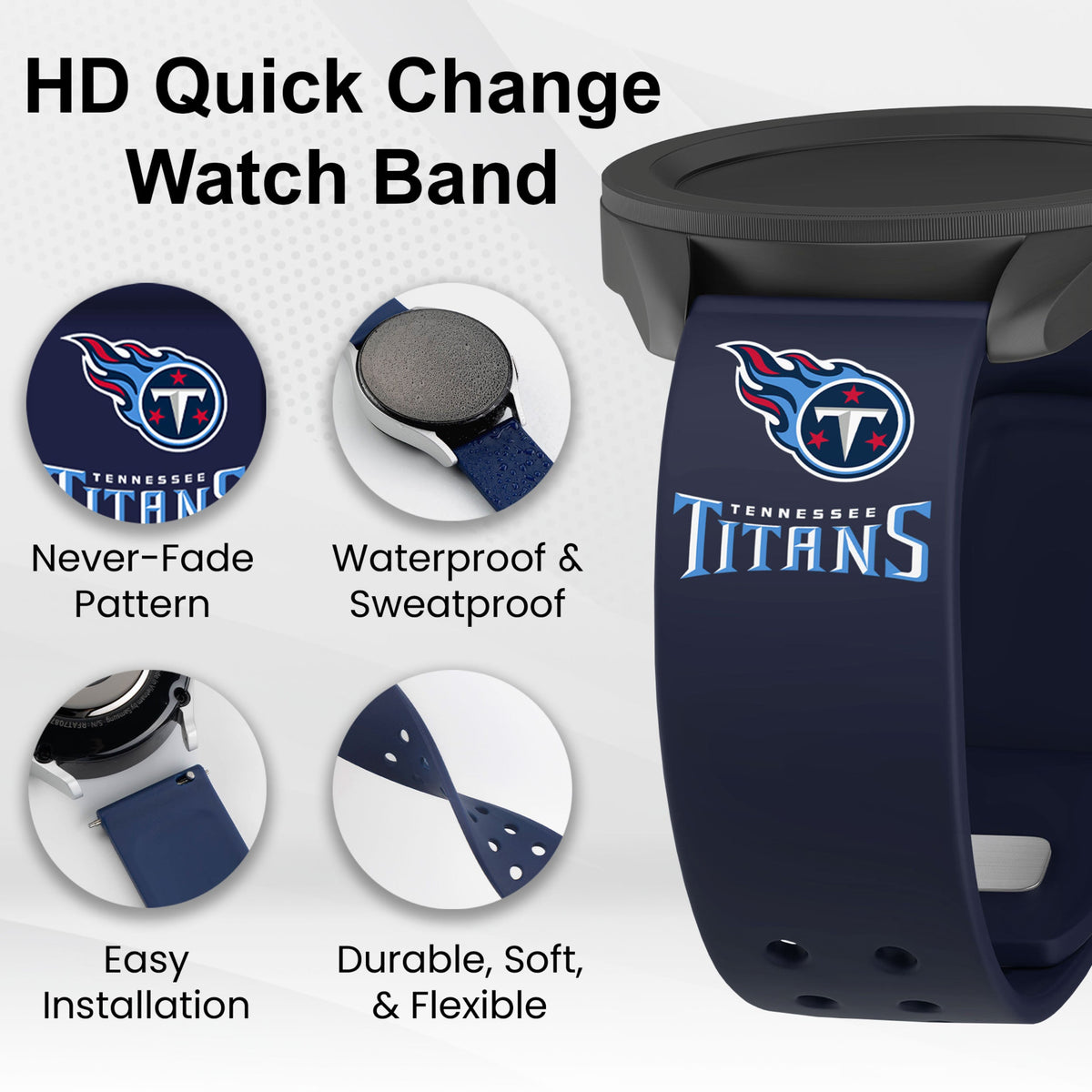 GAME TIME Tennessee Titans HD Elite Edition Samsung Galaxy Watch Band