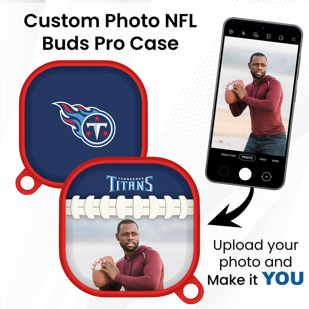 Tennessee Titans Custom Photo HDX Samsung Galaxy Buds Pro Case Cover