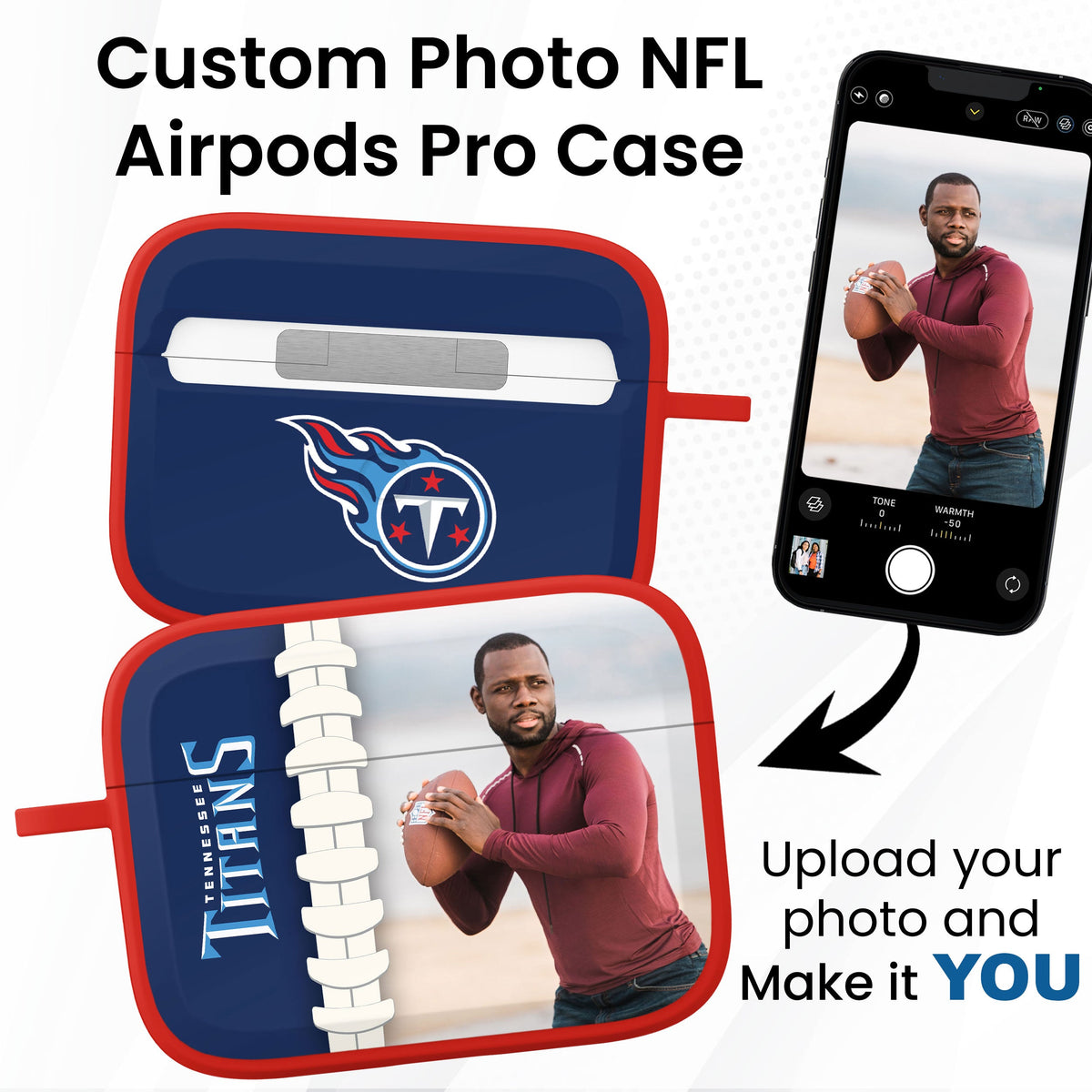 Tennessee Titans Custom Photo HDX Apple AirPods Pro Case Cover