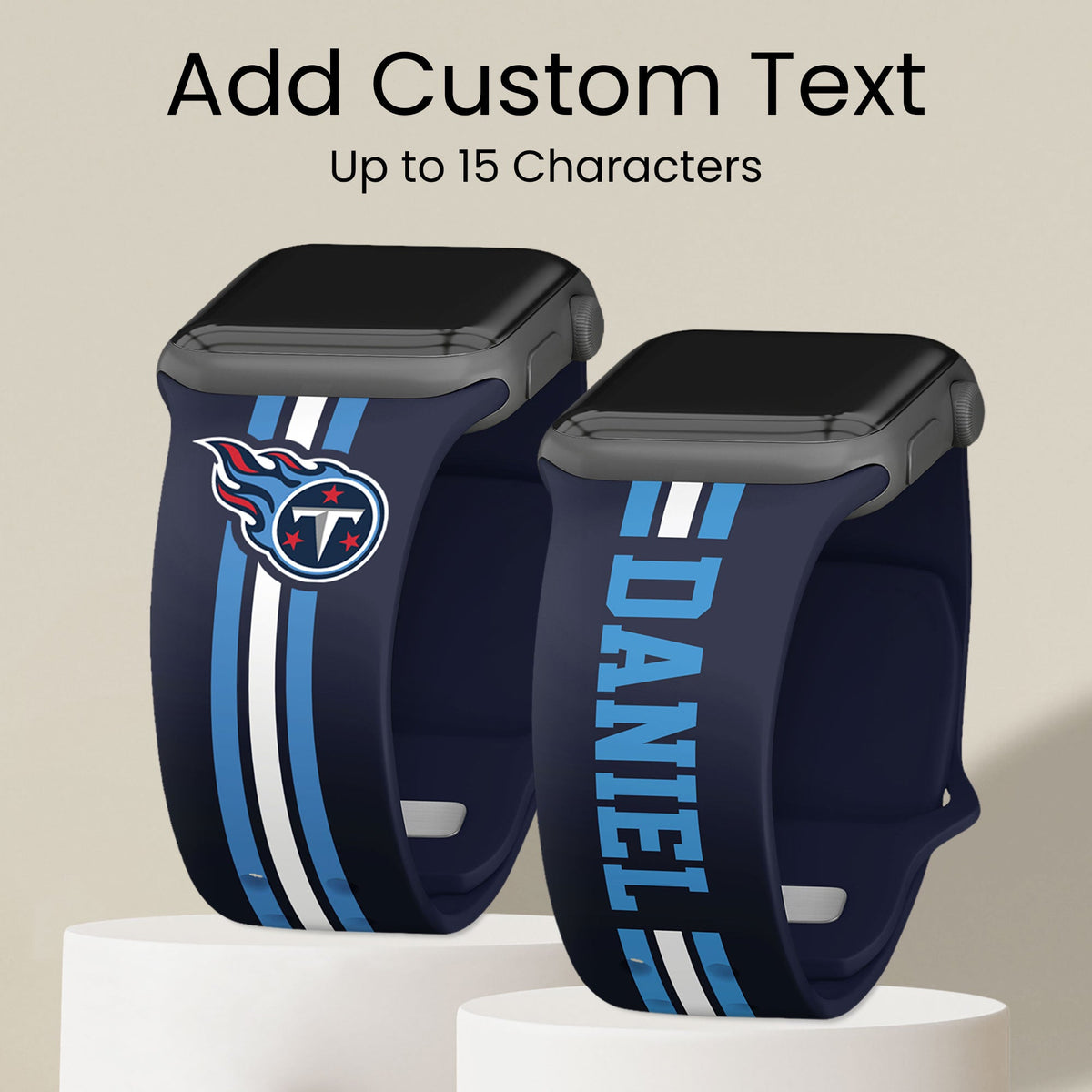 Tennessee Titans Custom Name HD Apple Watch Band