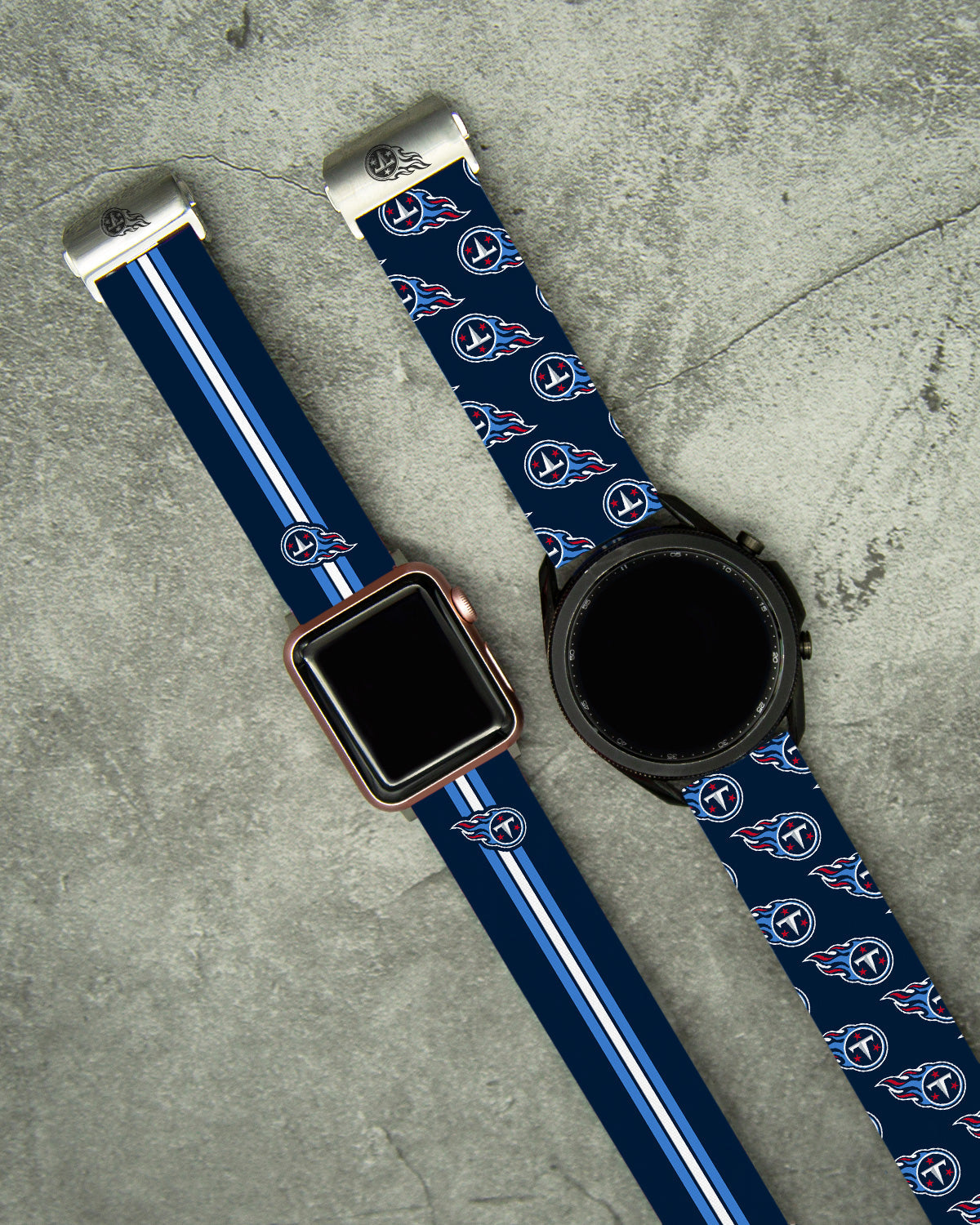 Tennessee Titans Full Print Watch Band With Engraved Buckle - AffinityBands