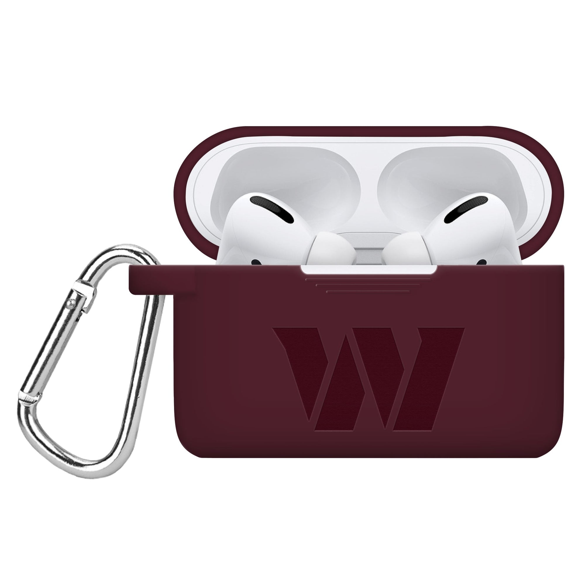 Game Time Washington Commanders Engraved Silicone AirPods Pro Case Cover