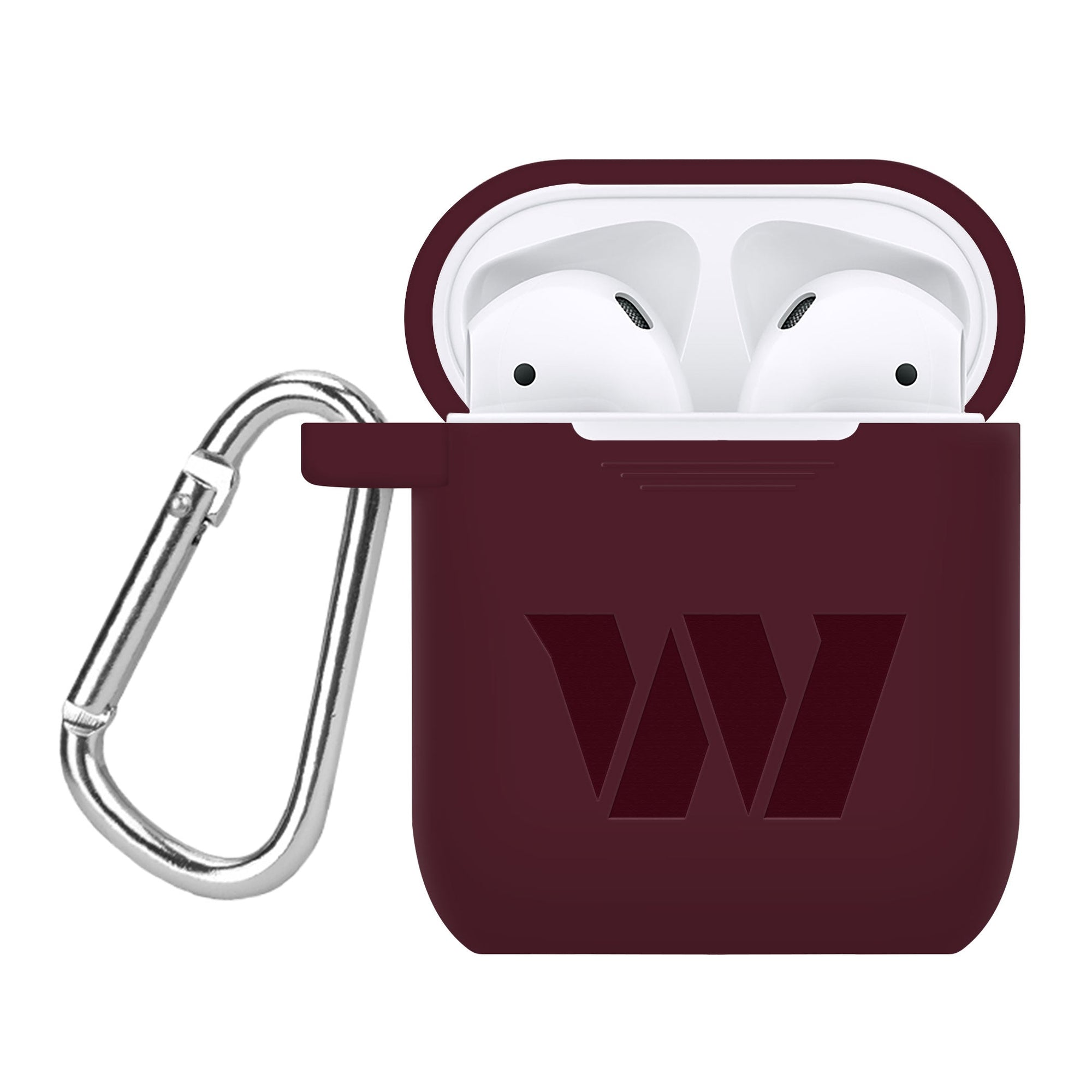 Game Time Washington Commanders Engraved Silicone AirPods Case Cover