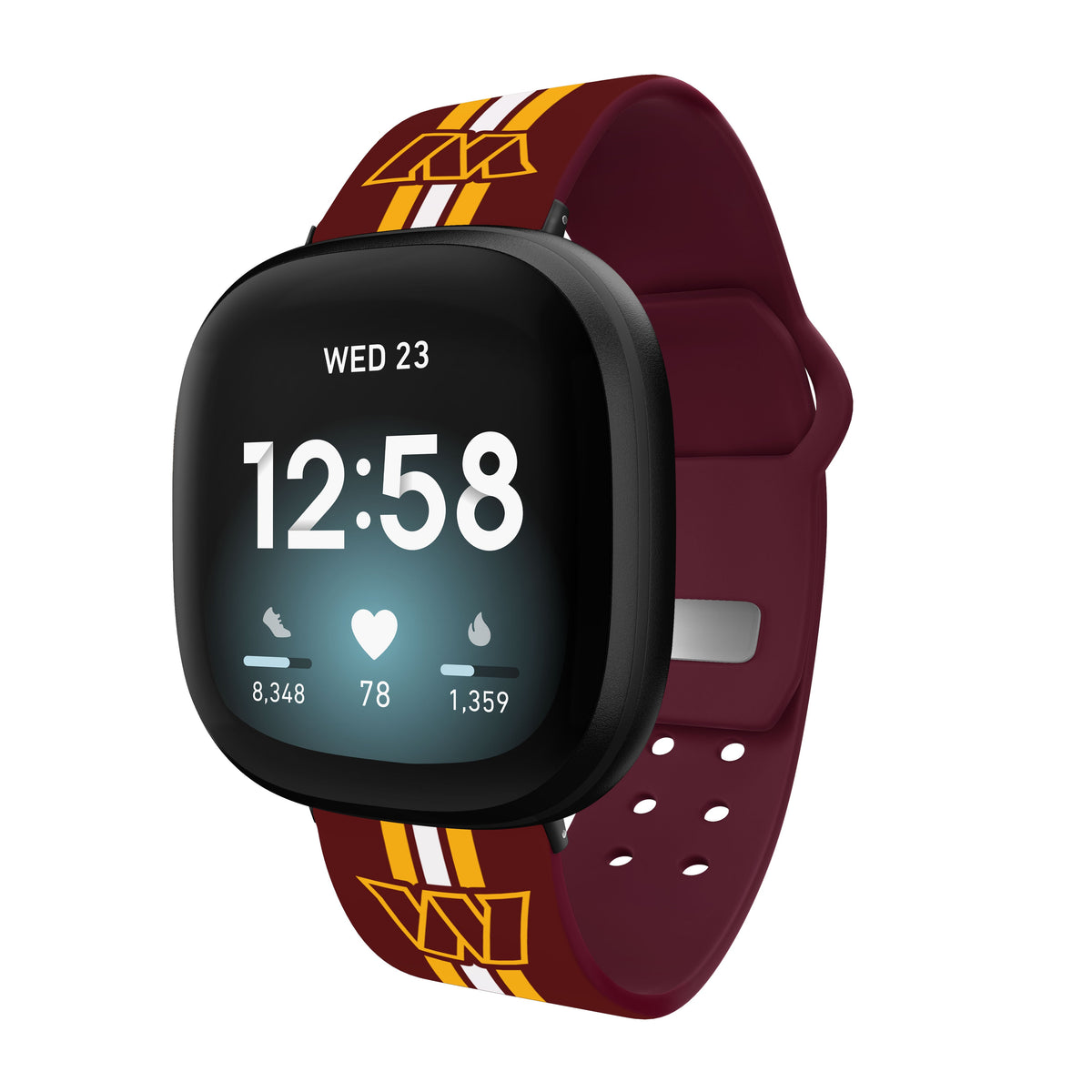 Washington Commanders HD Fitbit Versa 3 and Sense Watch Band