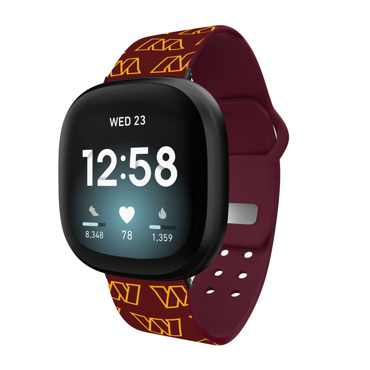 Washington Commanders HD Fitbit Versa 3 and Sense Watch Band