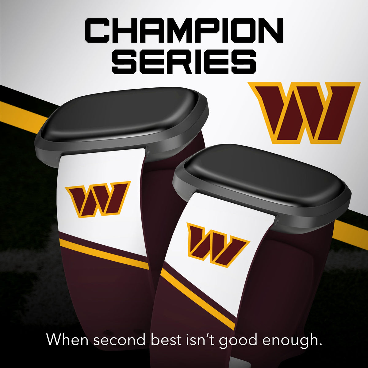 Washington Commanders HD Champion Series Fitbit Versa 3 &amp; Sense Watch Band