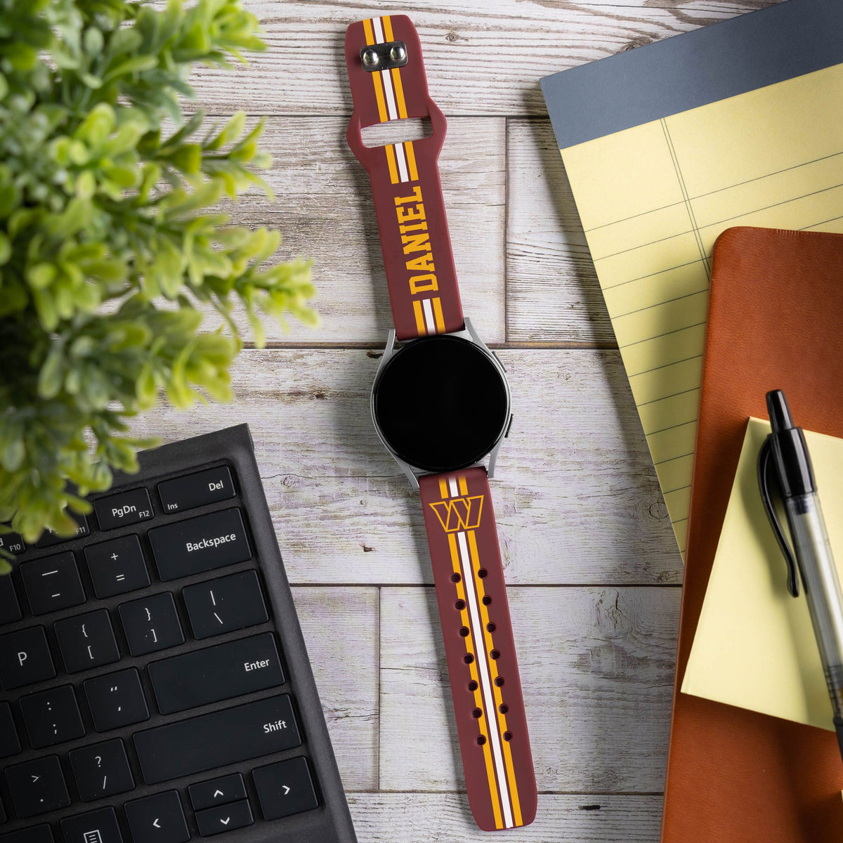 Washington Commanders Custom Name HD Watch Band