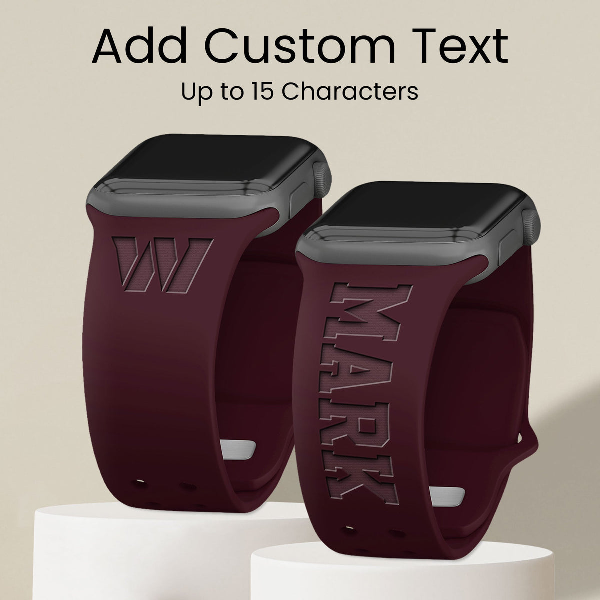 Washington Commanders Custom Engraved Apple Watch Band