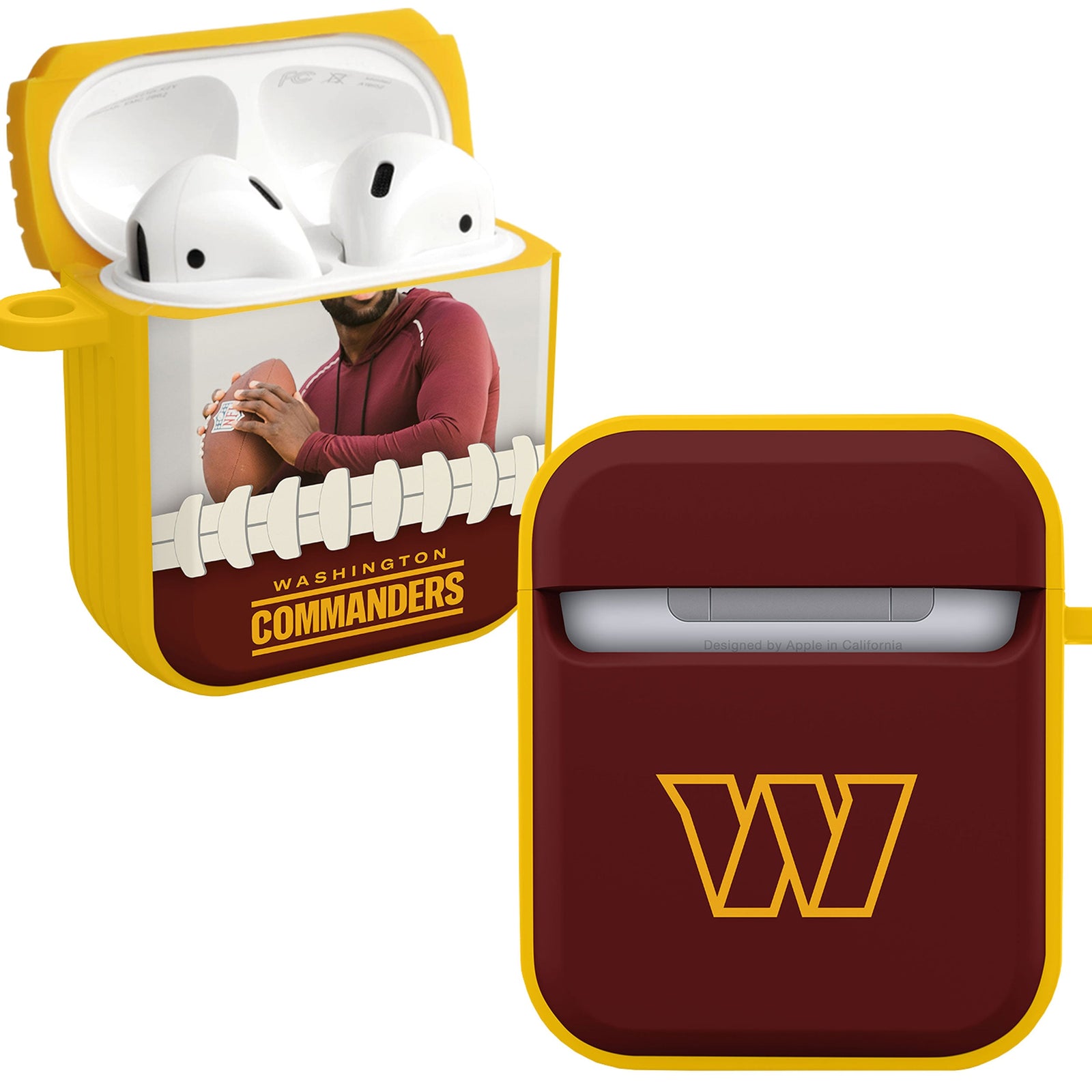 Washington Commanders Custom Photo HDX Apple AirPods Gen 1 & 2 Case Cover
