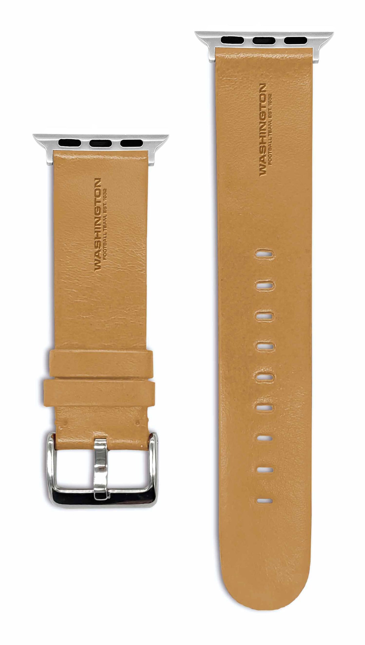 Game Time Washington Commanders Apple Leather Watch Band - USA Sewn