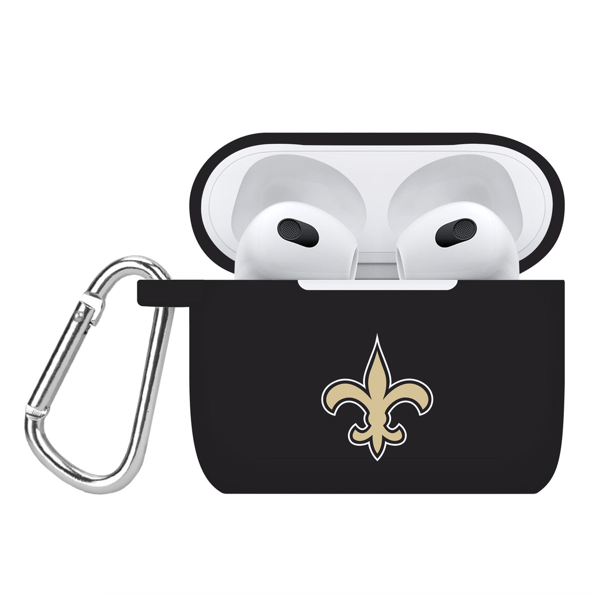 New Orleans Saints Silicone Case Cover Compatible with Apple AirPods Generation 3 Battery Case (Black)