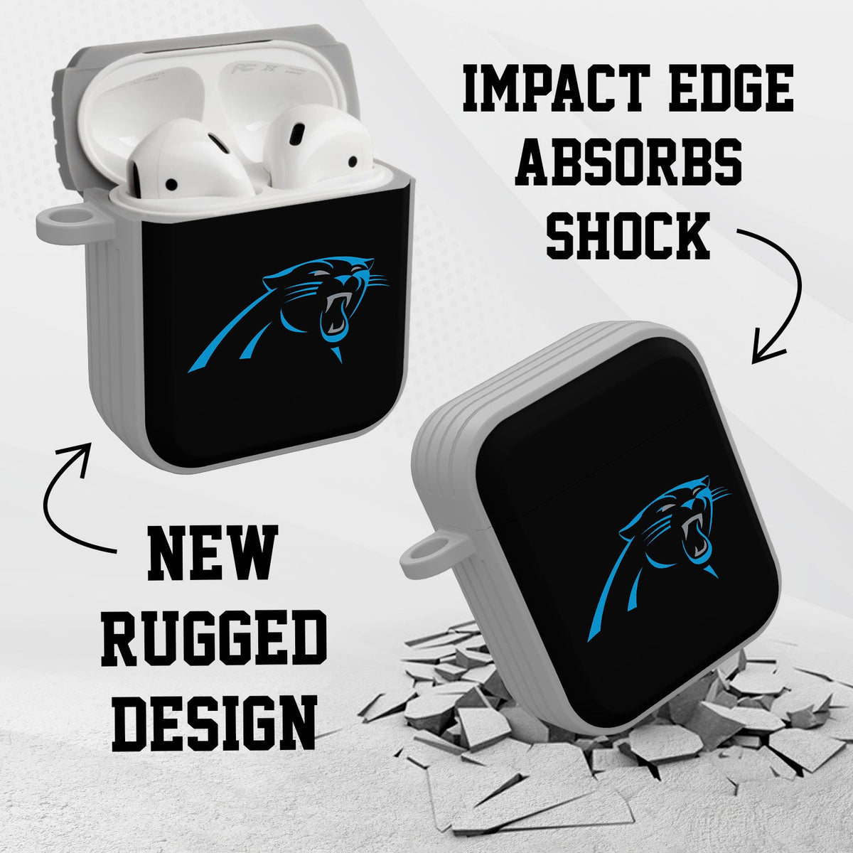 Carolina Panthers HDX Custom Name Case Cover for Apple AirPods Gen 1 &amp; 2