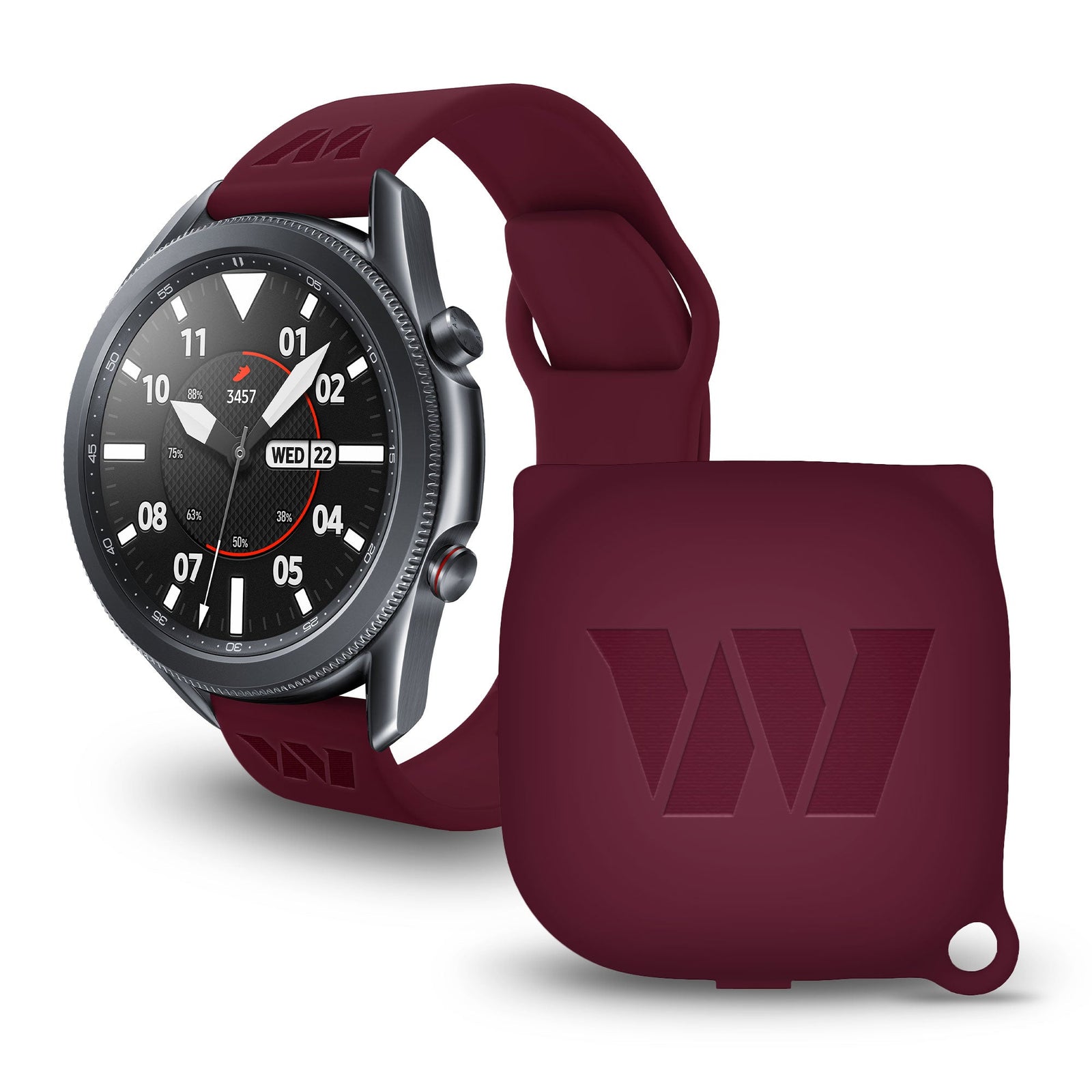 Washington Commanders Engraved Samsung Watch Band And Buds Pro Combo