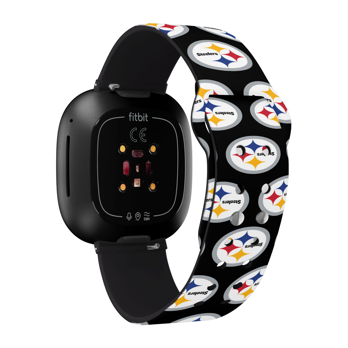 Pittsburgh Steelers HD Fitbit Versa 3 and Sense Watch Band