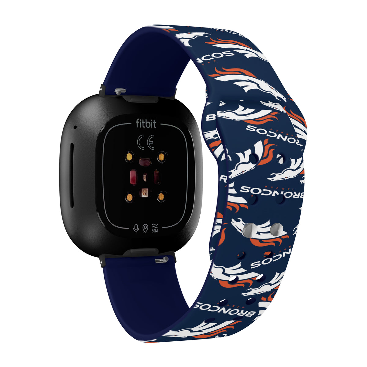 Game Time Denver Broncos HD Fitbit Versa 3 and Sense Watch Band