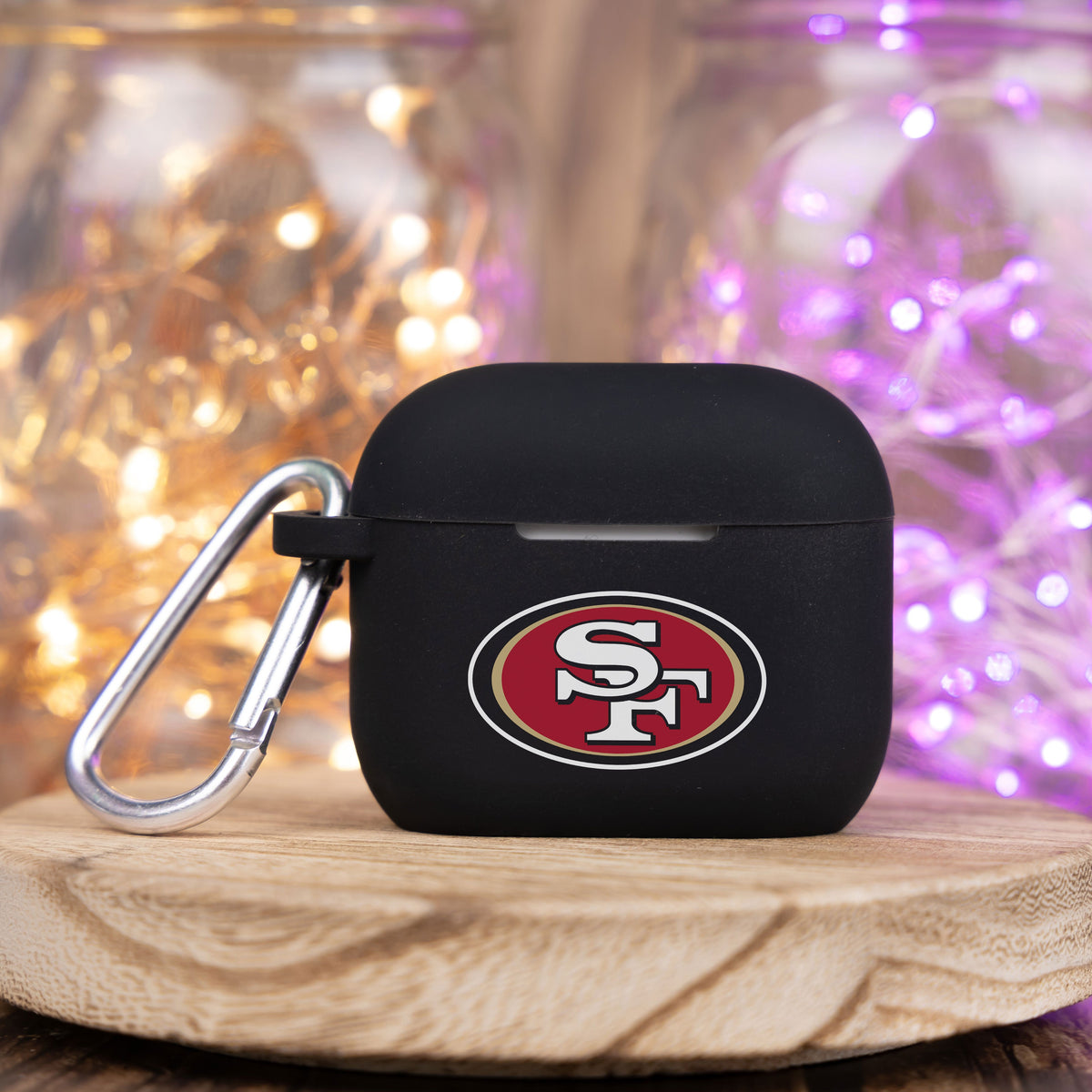 San Francisco 49ers Silicone Case Cover Compatible with Apple AirPods Generation 3 Battery Case (Black)