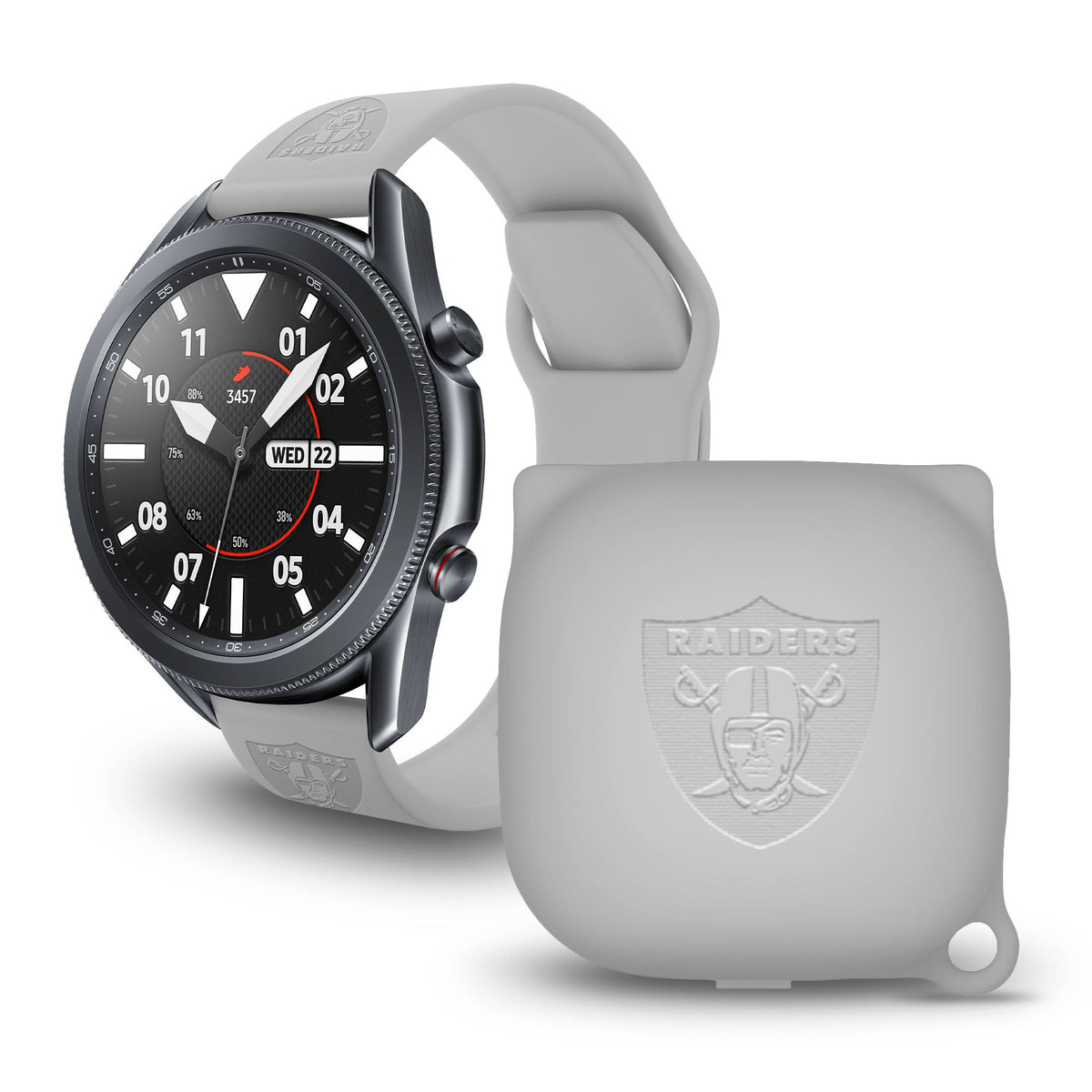 Las Vegas Raiders Engraved Samsung Watch Band And Buds Pro Combo