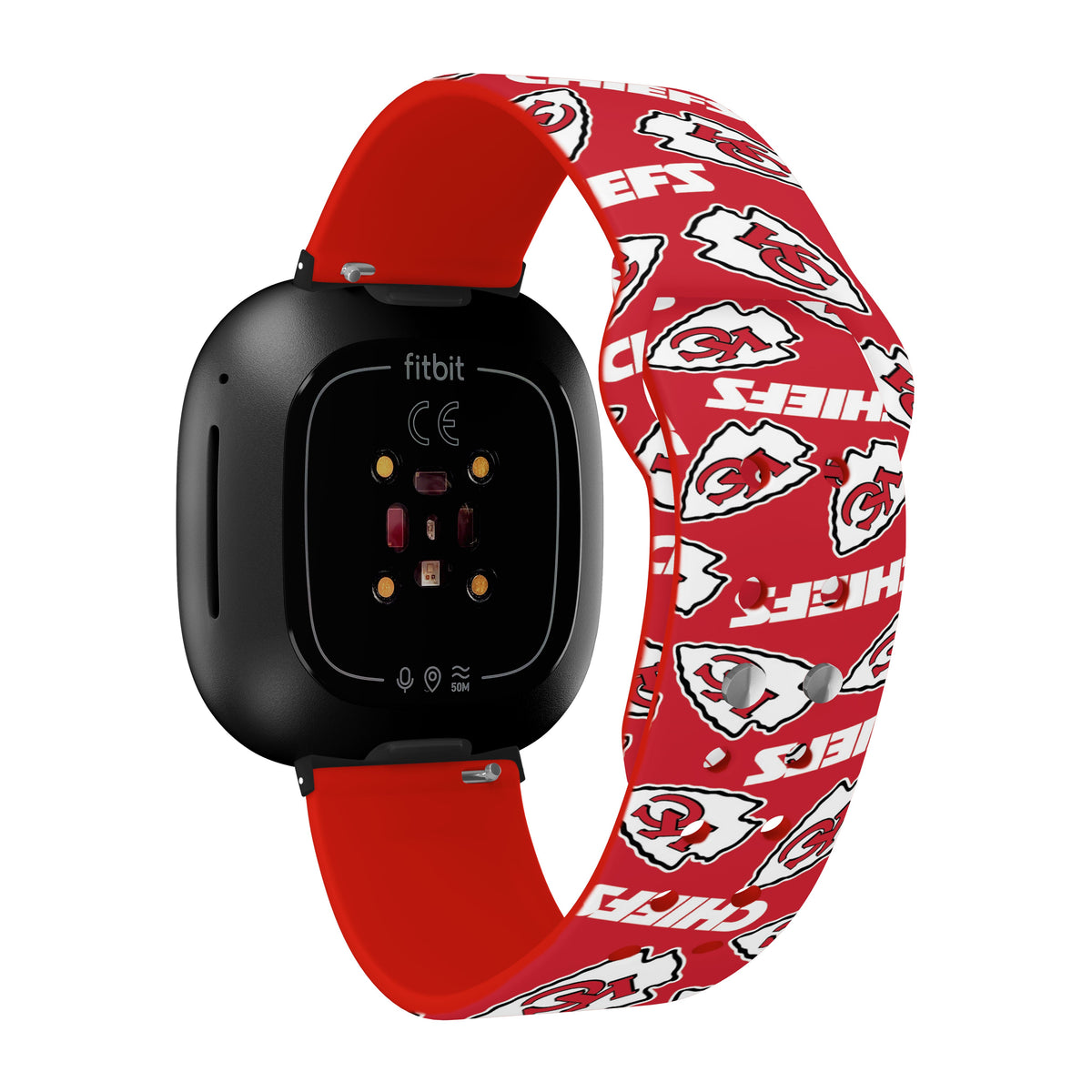 Kansas City Chiefs HD Fitbit Versa 3 and Sense Watch Band