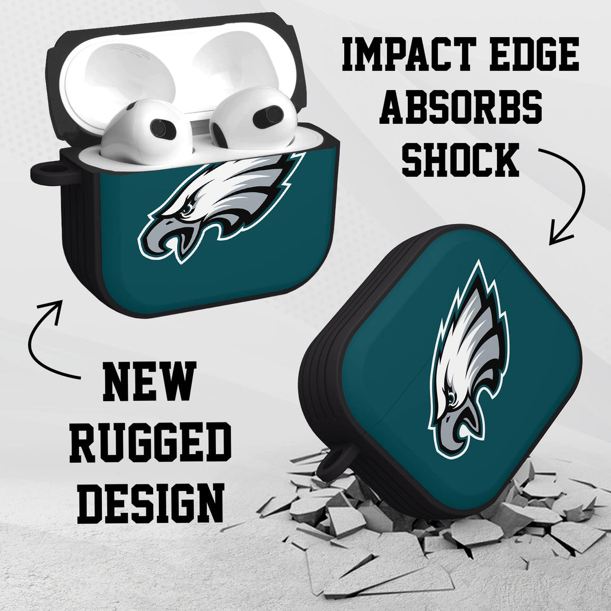 Philadelphia Eagles HDX Custom Name Case Cover for Apple AirPods Gen 3