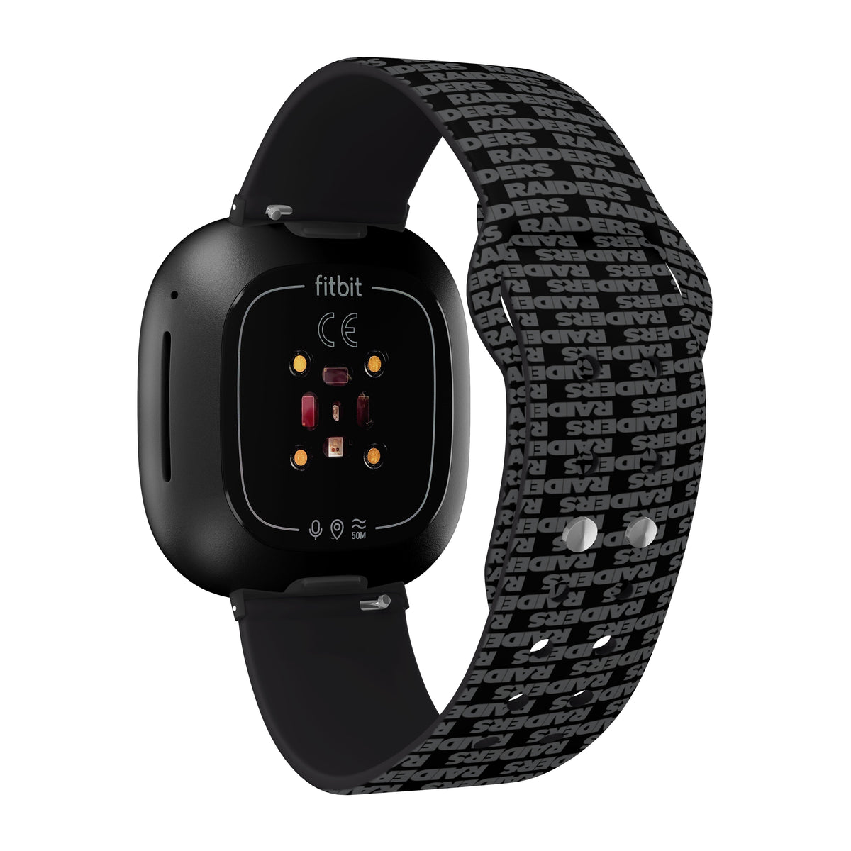 Las Vegas Raiders HD Fitbit Versa 3 and Sense Watch Band